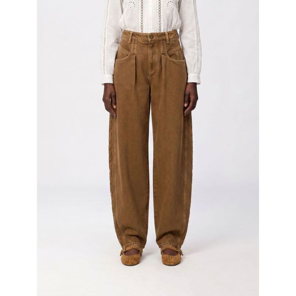 Isabel Marant Women Isabel Marant Lisha High-Waisted Wide-Leg Cotton Denim Jeans
